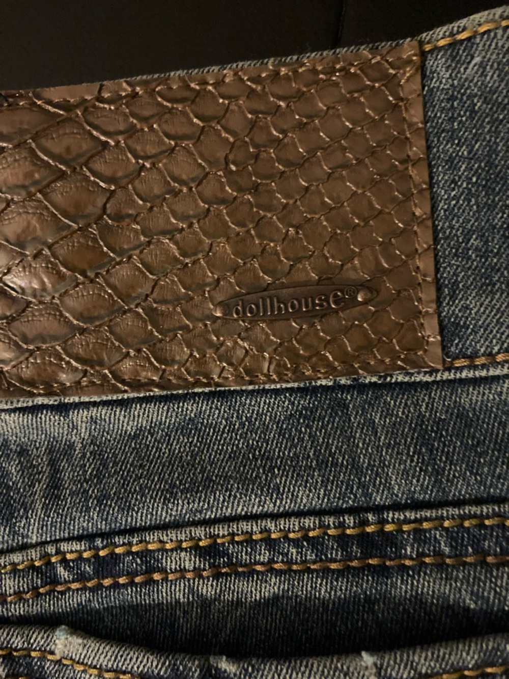 Dollhouse Denim Shorts with Gold embellishments size 1 - Picture 3 of 4